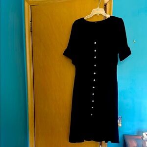 BloomChic Black and White Buttoned Sheath Dress
